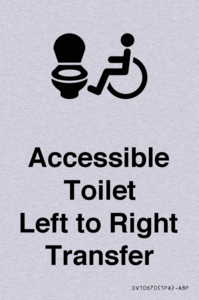 Accessible Toilet with Left to Right Transfer